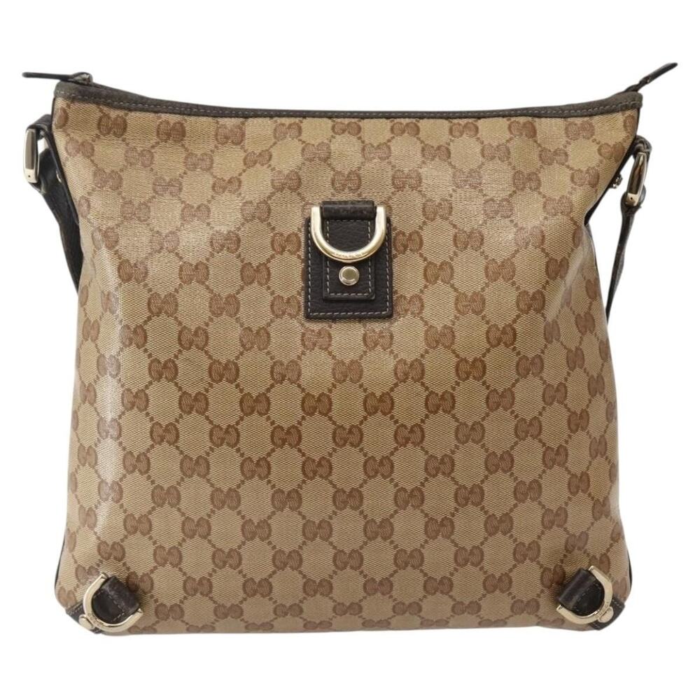 Gucci GG Crystal Abbey Bag Coated Canvas Beige